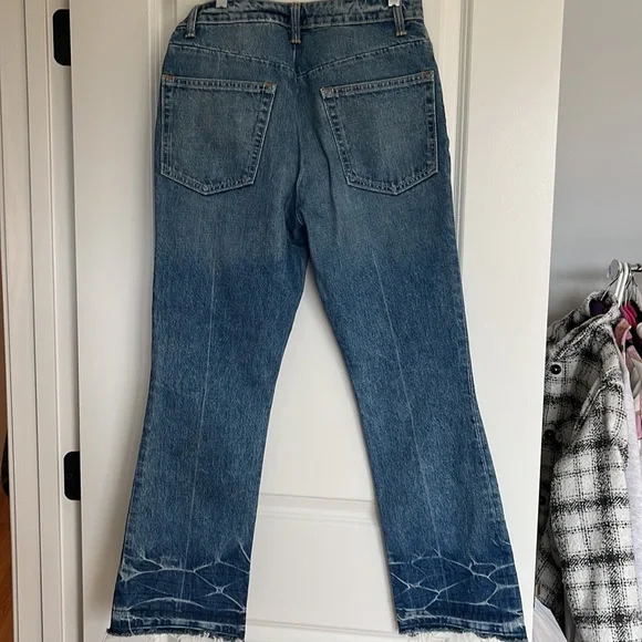 Helmut Lang Tacked Crop Flare Jeans - Picture 9 of 9